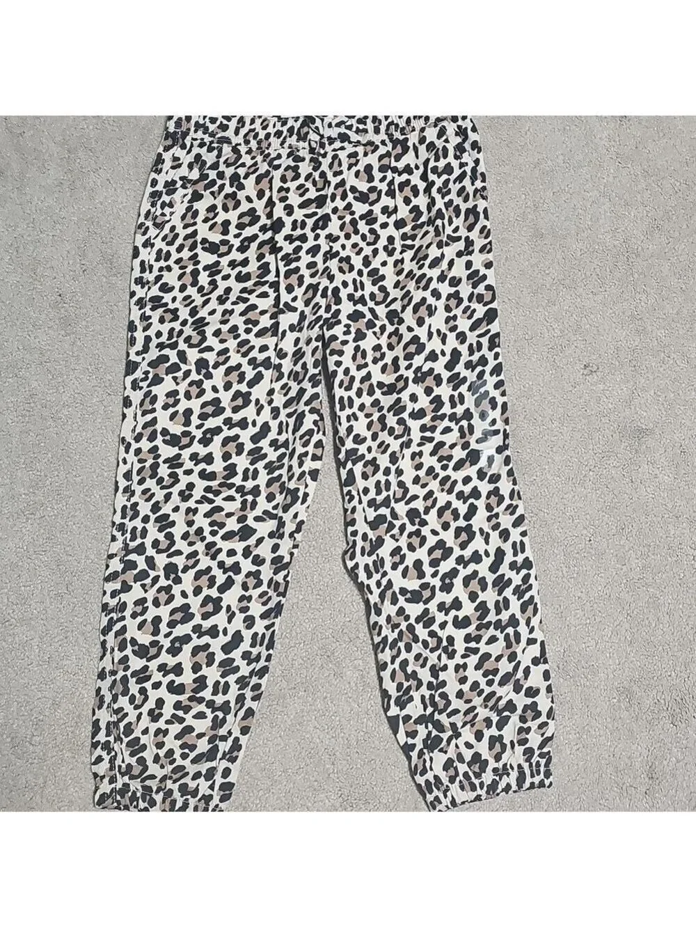 Children Place Tan and Black Leopard Print Pants